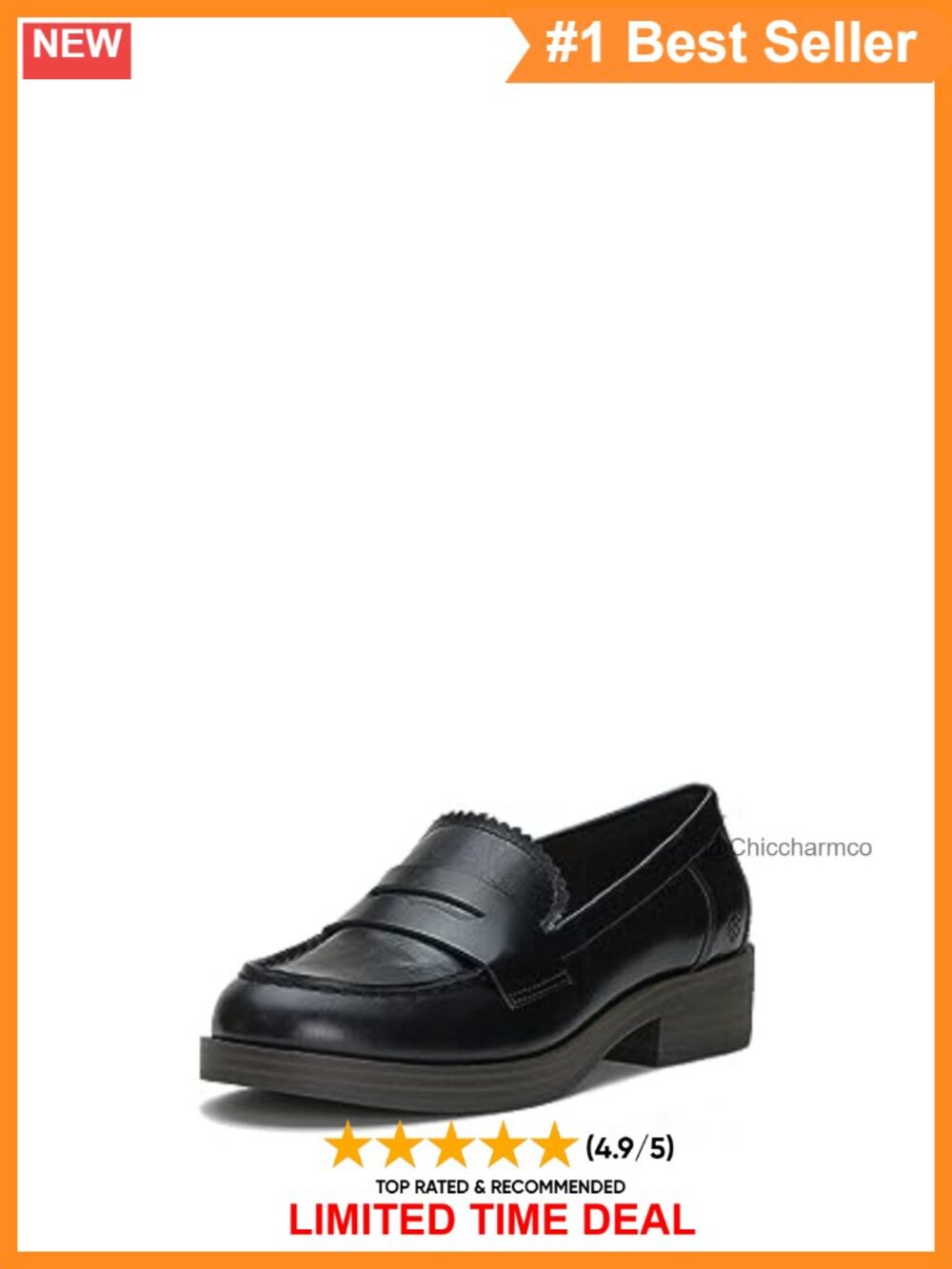 Leather Penny Loafer Slip On Flat Casual Everyday Shoe